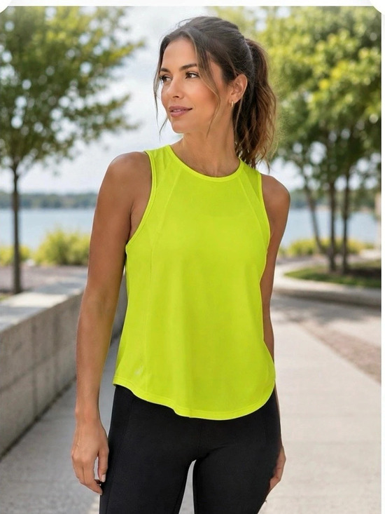 lululemon athletica Tops - Lululemon Sculpt Tank Racerback Tank Top 2.0 lemon yellow neon